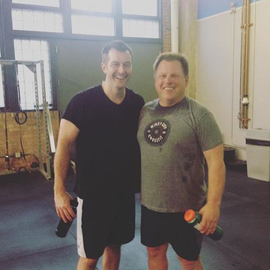 Look who's back! Patient zero. Jimmy the shoulder (on the right). Seen here hanging with fellow original member Corey -- Father Time -- Dyer. 
If it wasn't for Jim Roth, his initial guidance and encouragement, there wouldn't be  a Windy City. Fired up to have him back!

@windycitycrossfit 
#gratitude 
#windycitylivin 
#liveBIG
