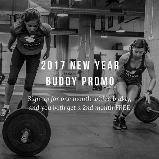 SIGN UP WITH A BUDDY.
GET A MONTH ON US!
—
Sign up for one month with a buddy, and you both get a 2nd month FREE. Sign up by Jan. 15 and we’ll throw in a $35 Kitchfix gift card (organic prepared meals delivered right to the gym).
—
Studies show that workout buddies who join health clubs together and workout together, regardless of the type of exercise, are about 7 times less likely to stop going. A workout buddy can help you stay committed, be accountable and have fun. Find a buddy and come live big with us!
—
Cost: $205 per person for first month, second month is on us! Promo sign up period ends January 31, 2017. Buddies must both be new members.
—
Sign up link in profile
