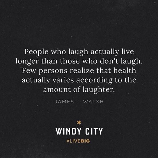 Laugh. Have fun. Live longer.
