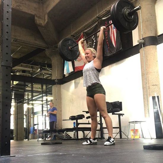 Not sure which was actually more impressive... PRing my thruster on a tough complex (squat clean + front squat + thruster), or the victory barbell slam that followed...
•
•
#crossfit #thrusters #pr #120 #resilience #builtwithbecca #niketraining #lululemonchi #lululemon #virusintl #windycitycrossfit #windycitylivin #livebig