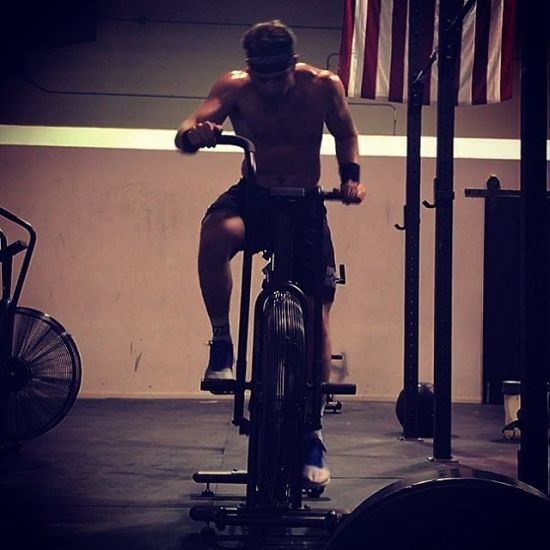What your world looks and feels like when you end a workout on the bike.  #bloodbath #crossfit #assaultbike #tunneltoblack #comptrain #devilstricycle #windycitycrossfit