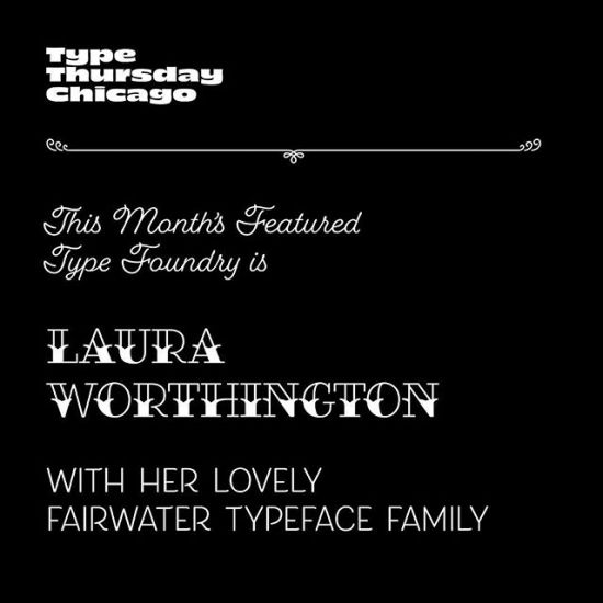 This month’s featured Type Foundry is Laura Worthington !@lwfonts the Fairwater type family comes with so many awesome styles, weights, and decorations! •
