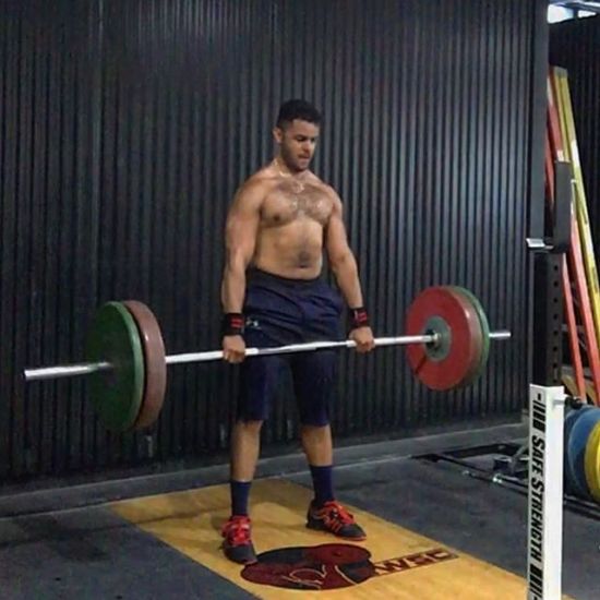 Romanian deadlift finisher - one of my favorites for hamstring development and lat engagement! 