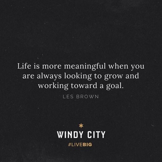 Truth. Life just feels better, feels richer when you have a goal that you’re chasing...seeking to accomplish.
•
#windycitylivin #LiveBIG